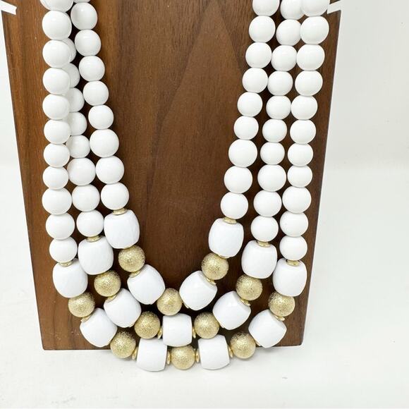 NOIR JEWELRY Three Strand Necklace & Earring Set NEW - Picture 5 of 5